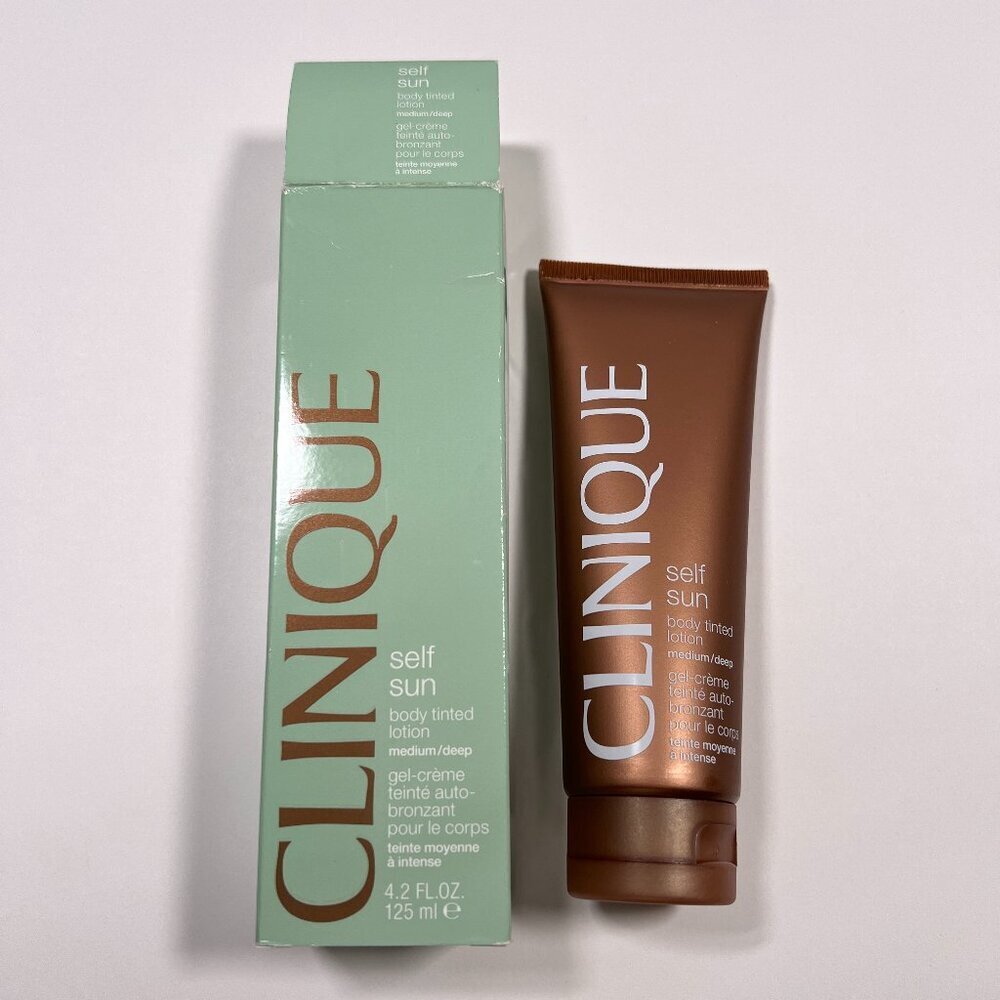 Clinique Self Sun Body Tinted Lotion MEDIUM DEEP 4.2 fl oz Full Size *READ